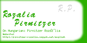 rozalia pirnitzer business card